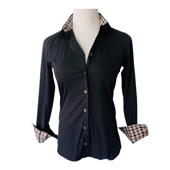 AQUASCUTUM LONDON Black Women’s Cotton Shirt Size 4